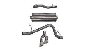 GMC Yukon XL 1500 Performance Exhaust - Single Side Exit - CORSA Performance - Cat Back Sport + Twin 4in Pro-Series Tips - Polished - `15-`20 GMC Yukon XL 1500 Performance Exhaust - Single Side Exit - CORSA Performance - Cat Back Sport + Twin 4in Pro-Series Tips - Polished - `15-`20